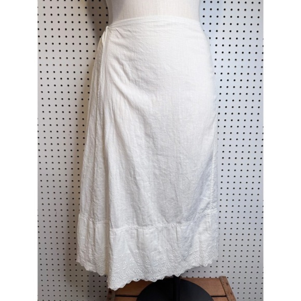 Antique | Edwardian Cotton Petticoat c.1900-1920s Broderie Anglaise Eyelet Lace